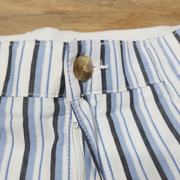 🔺️Lee Blue & White Striped Mid-Rise Cargo Shorts Size 10 - Picture 5 of 11